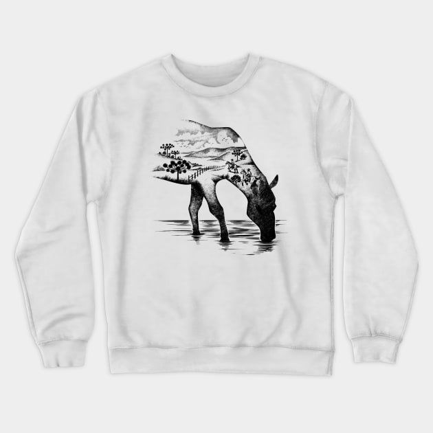 Southern Horse Wild Life Crewneck Sweatshirt by Tobe_Fonseca